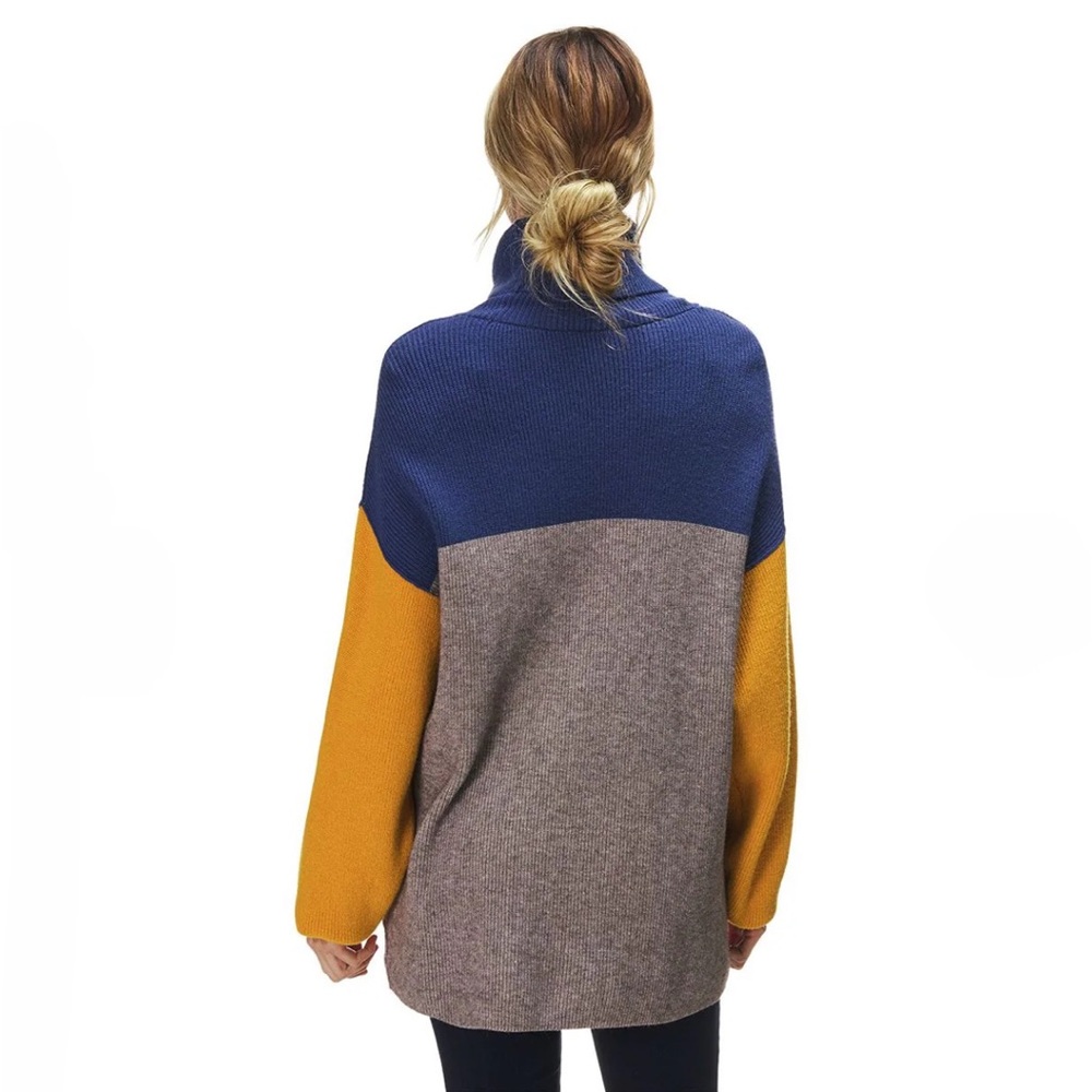 Free People Softly Structured Color Block Sweater… - image 8